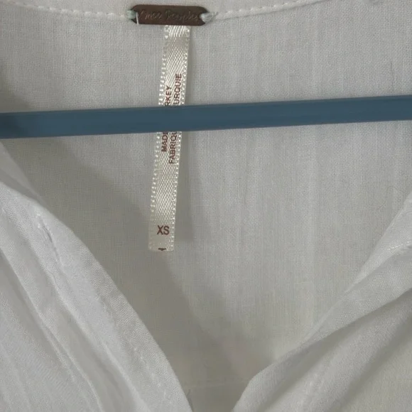 Free People Crisp White Blouse - Picture 2 of 4